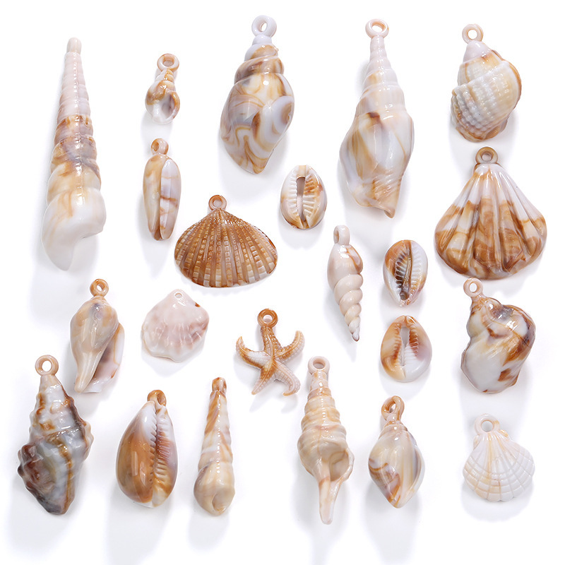 Acrylic Ocean Series Artificial Conch Shell Starfish Pendant DIY Bracelet Necklace Mobile Phone Chain Accessories Acrylic Ocean Series Artificial Conch Shell Starfish Pendant DIY Bracelet Necklace Mobile Phone Chain Accessories