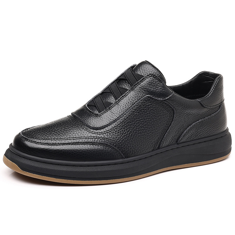 Piel de vaca de primera capa verano nuevos zapatos casuales para hombres cuero transpirable zapatos para hombres de un pie zapatos de cuero de todo fósforo