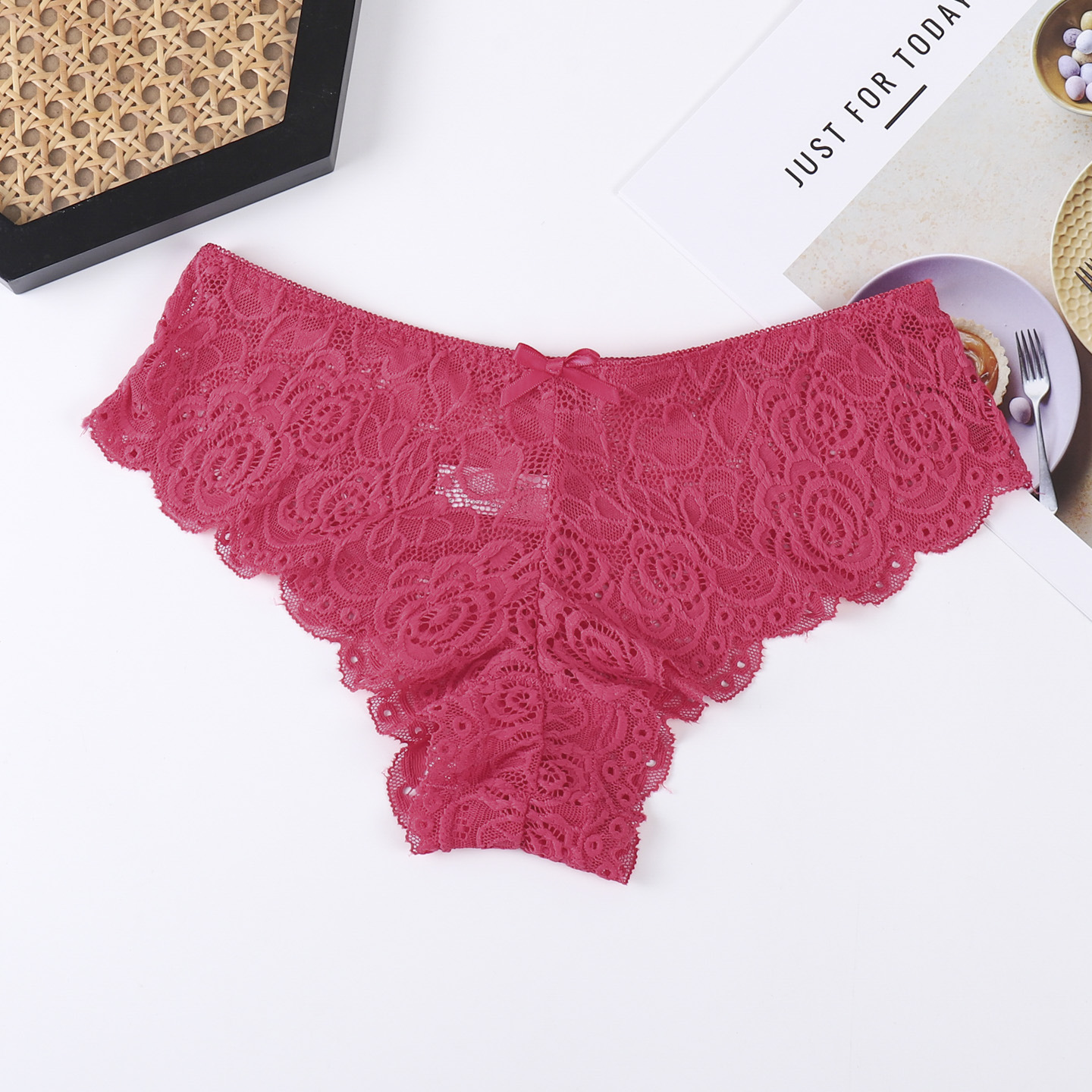 Damas 2025 nuevo encaje Jacquard sexy puro transpirable piel ligera alta elástica ropa interior al por mayor