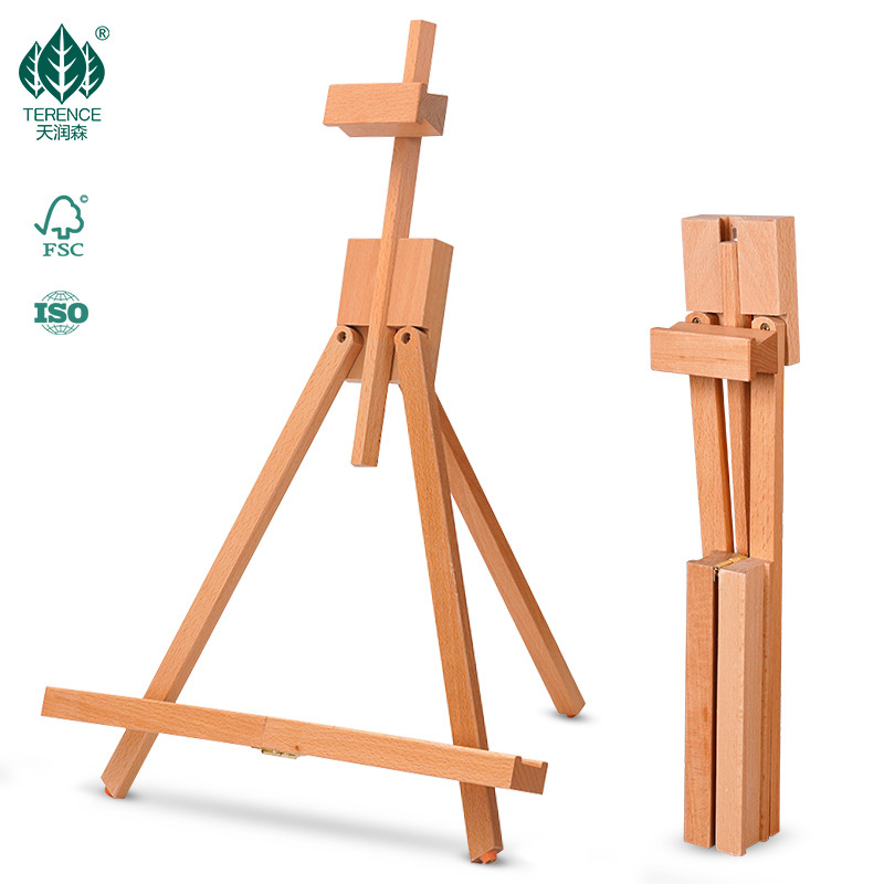 Small easel for children small size art students special studio table triangle mini solid wood table easel desktop easel