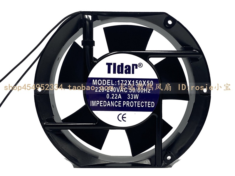 全新现货TIDAR 172X150X50 AC220V 380V 17251椭圆形主机壳散热风