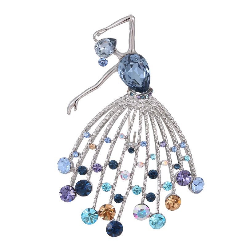 Broche danseuse ballett en cristal élégante accessoire robe_voghion.com