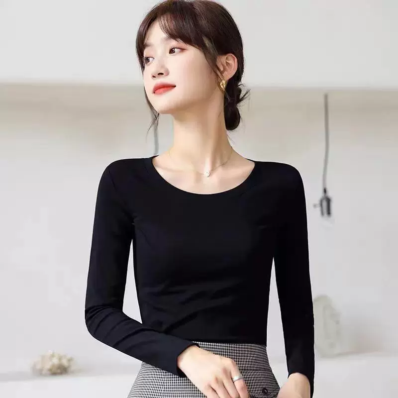 Цветная базовая футболка с длинными рукавами, приятная к телу, slim fit, яркий привлекающий стиль