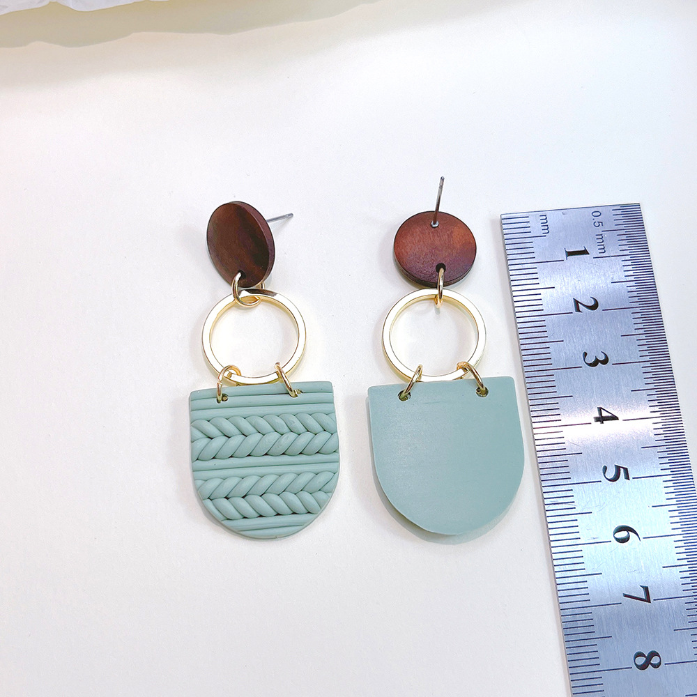 Simple Style Geometric soft clay Stoving Varnish Womenu0027S Drop Earrings 1 Pair