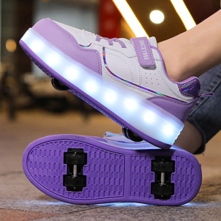 Eight-wheel heloon shoes children's deformed wheels shoes boys four-wheel skates student sports girls roller skates wholesale