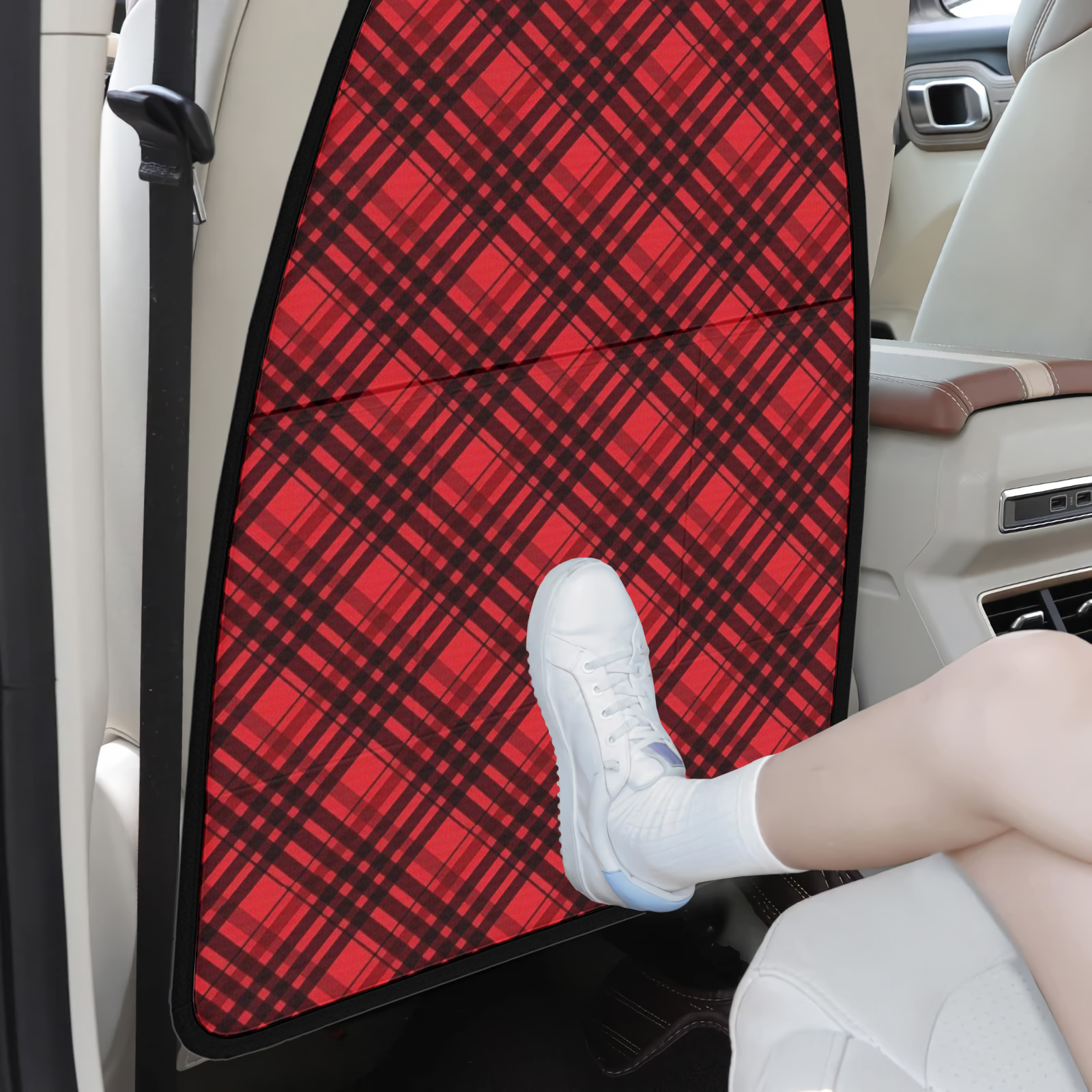 Cross-Border Special Supply of Car Seat Anti-Kick Storage Pads 2 Packs Personalized Graphics and Text Customized Car Seat Back Anti-Kick Pads
