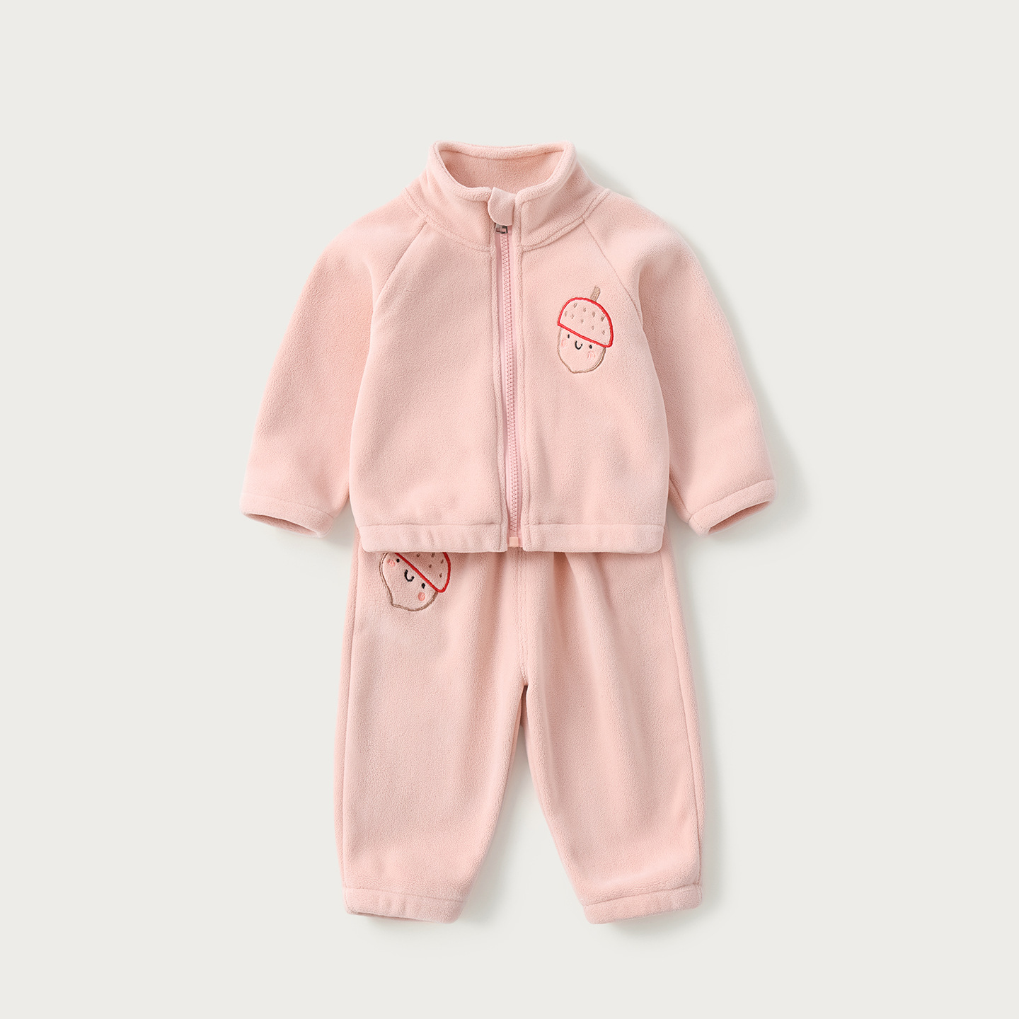 Paquete de calentamiento para bebés otoño y invierno para niños de un año de edad con un conjunto de dos piezas de ropa de invierno para niños y niñas. image 7