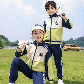 幼儿园园服夏季短袖小学生校服春秋款一年级运动服班服棒球服套装