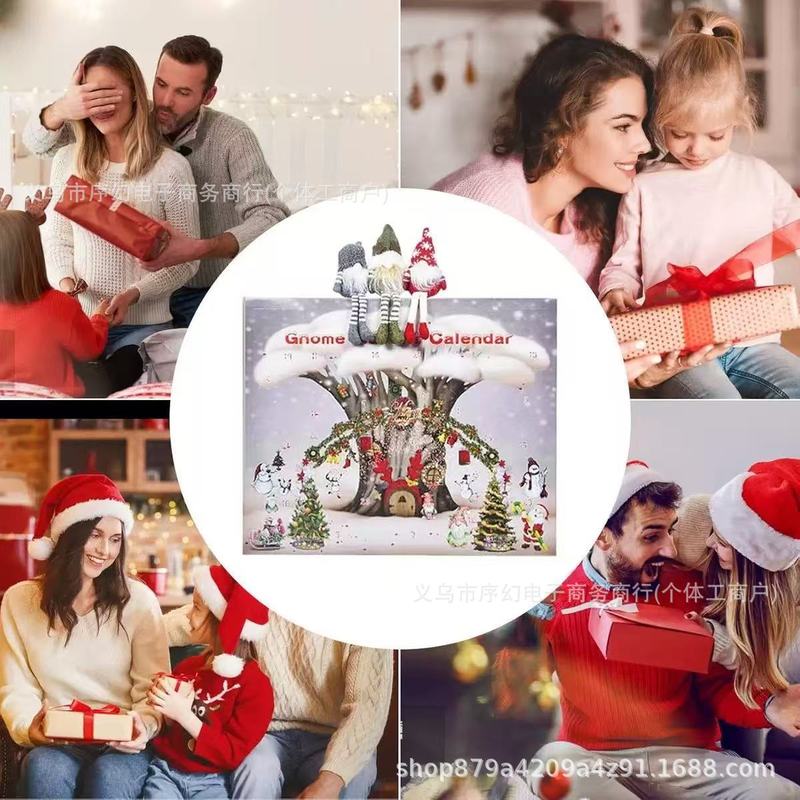 クロスボーダークリスマスクリスマス要素ブラインドボックス 24 カウントダウンギフトボックスかわいいミニバックパッククリスマスツリー装飾ペンダント|undefined