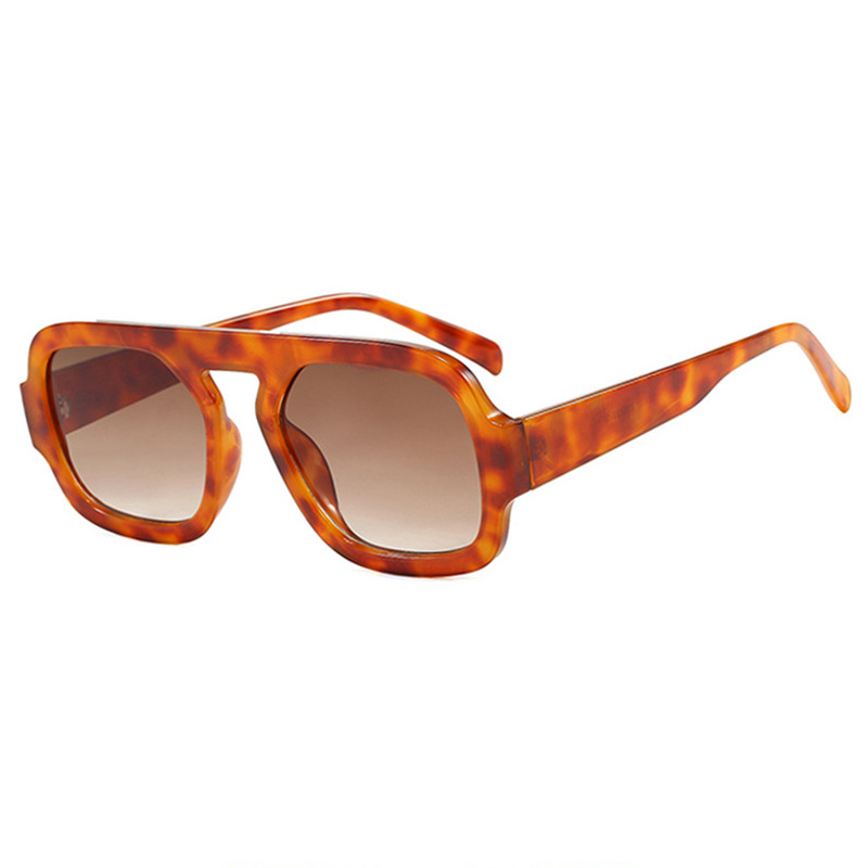 2024 nuevas gafas de sol de caja de piloto de una sola viga de hip-hop de moda, gafas de sol de ciclismo al aire libre europeas y americanas