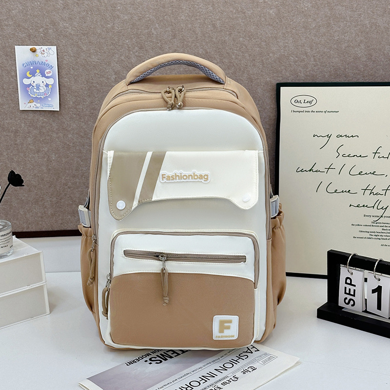 Se puede usar con barra de tracción, mochila de gran capacidad, viaje de ocio, estilo de campus, color de contraste, mochila para estudiantes universitarios de secundaria y preparatoria, espalda transfronteriza