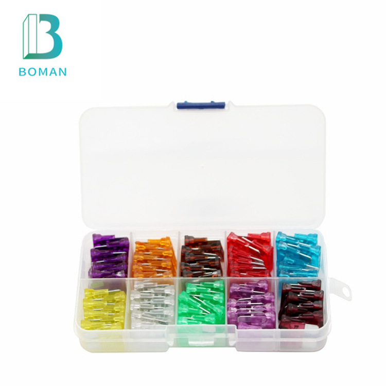 汽车保险丝车用保险片中号片装插片式铝片盒装100片熔断器