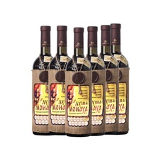 俄罗斯进口麻袋片摩尔多瓦原瓶红酒修道士半甜红葡萄酒750ml整箱