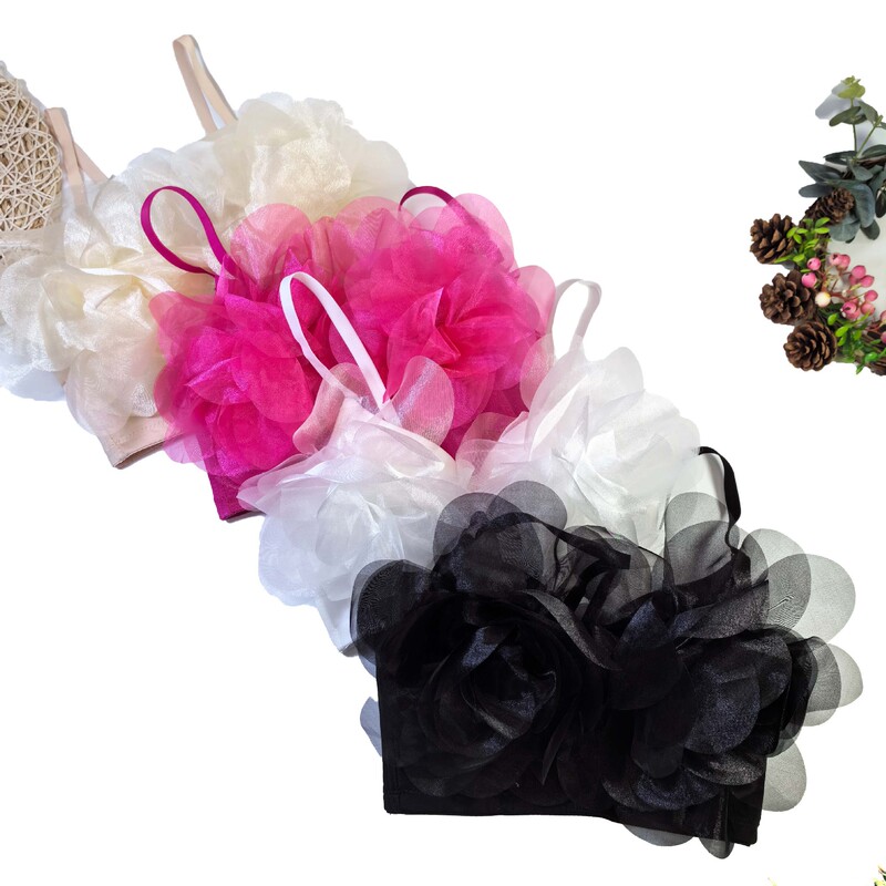 Lace Flower Fish Bone Bra Fresh and Sweet Style High-end Exterior Corset Sexy Inner Sling Lace Flower Fish Bone Bra Fresh and Sweet Style High-end Exterior Corset Sexy Inner Sling