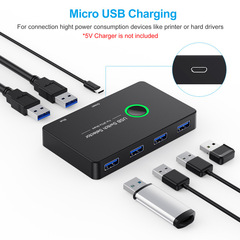 USB3.0スイッチャー4ポート2コンピューター周辺スイッチャーアダプターUSBハブKTVスイッチャー