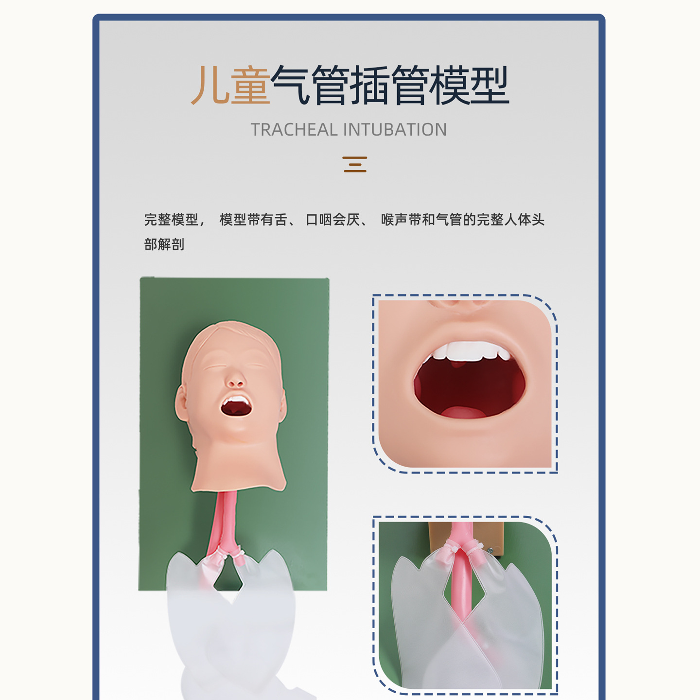 Boyou Classy Infant Tracheal Intubation Model J10 Pediatric Tracheal Intubation Practice Artificial Baby Mold
