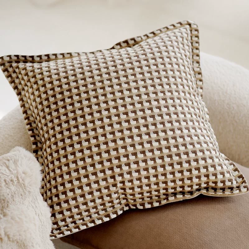 Creamy high -end retro style knot pillow pillow sleeve sofa bed on the brown bed on the waist on the waist pillow and cushion with core bay windows