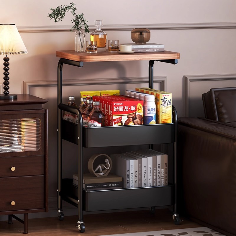 Second-Hand Storage Rack, Trolley, Floor-Standing Bedside Table, Living Room Sofa Side Table, Coffee Table, Snack Organizer