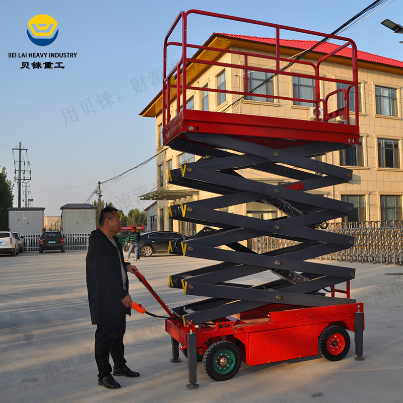 Elevador de trabajo aéreo tipo tijeras móvil semiautomático de 4 - 20m de tracción hidráulica eléctrica tipo tijeras de escalada