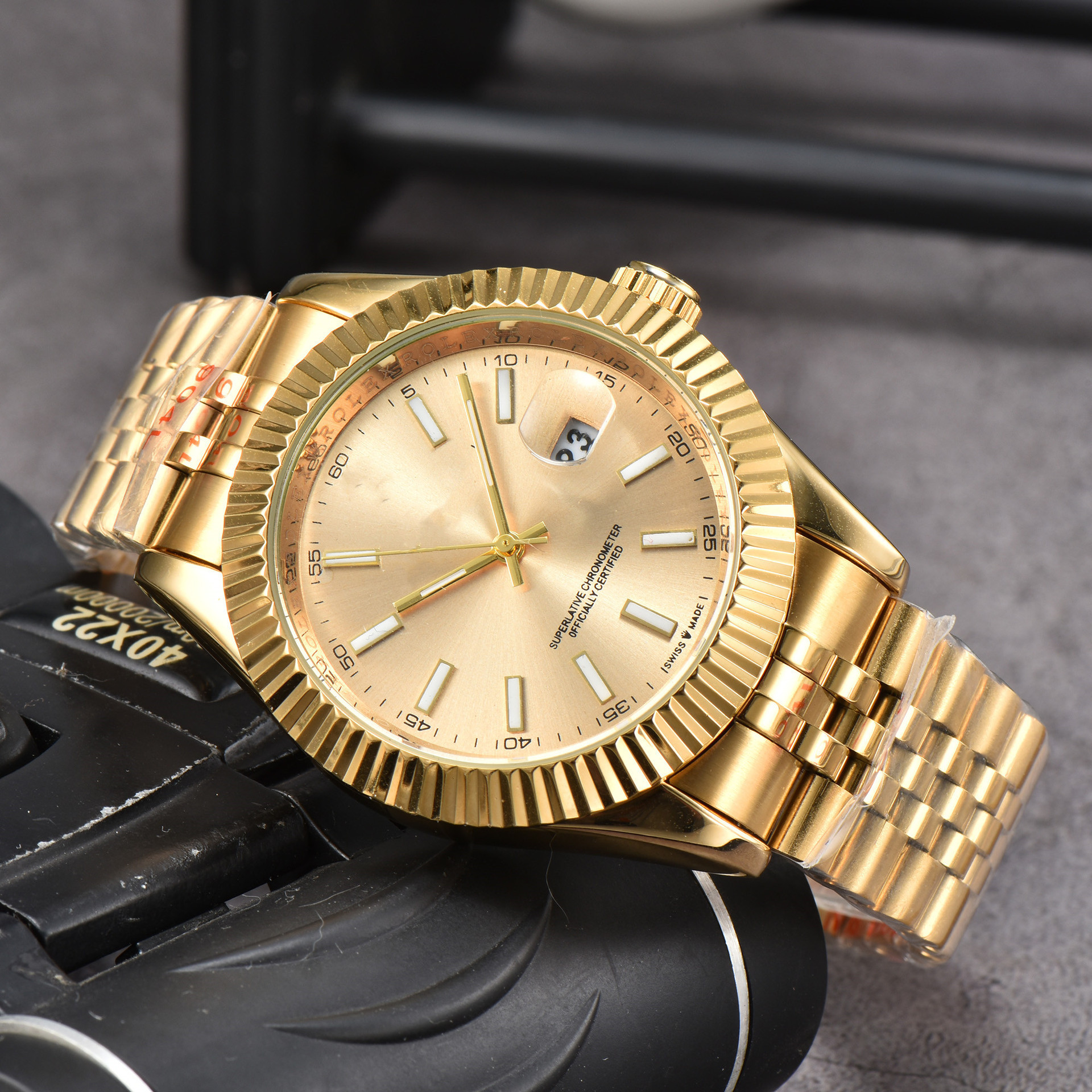 Simple and Fashionable Laojia Solid Band Men's Quartz Watch Manufacturer Wholesale Foreign Trade Hot Model