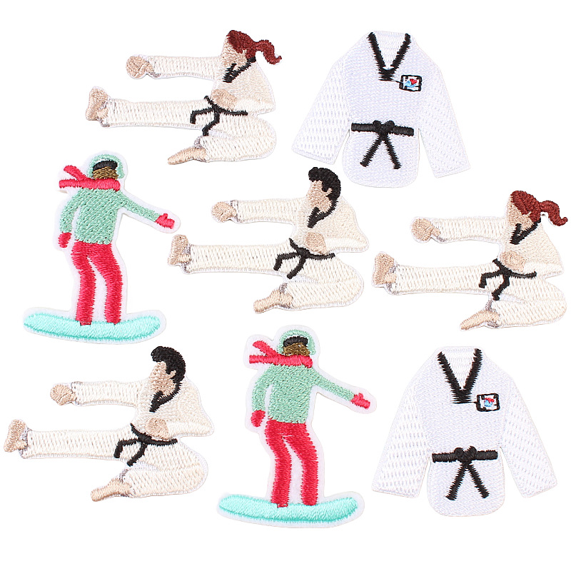 Japanese and Korean Taekwondo Judo Ski Embroidered Cloth Sticker Handbook Decoration Ironing Clothing Accessories Bag Accessories Badge