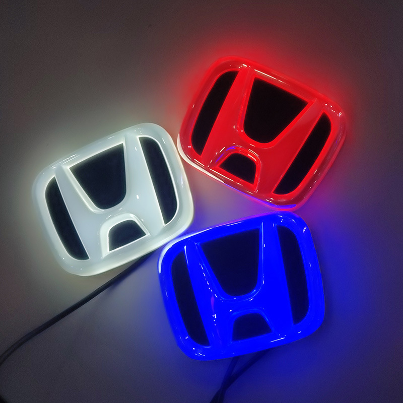 Adecuado para Honda Civic Accord CRV cola logo Odyssey cursor frío trasero fit LED luminoso logotipo del coche en nombre de Li puede