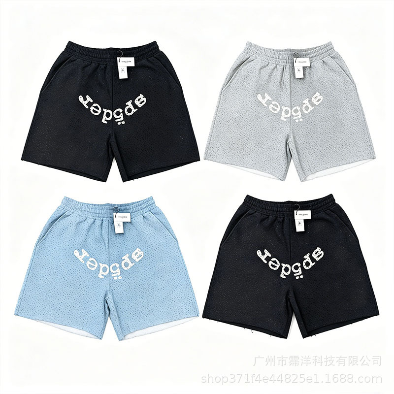 European and American Popular Sp5Der Shorts Retro Drawstring Basketball Shorts Spider Casual Sports Shorts for Men European and American Popular Sp5Der Shorts Retro Drawstring Basketball Shorts Spider Casual Sports Shorts for Men
