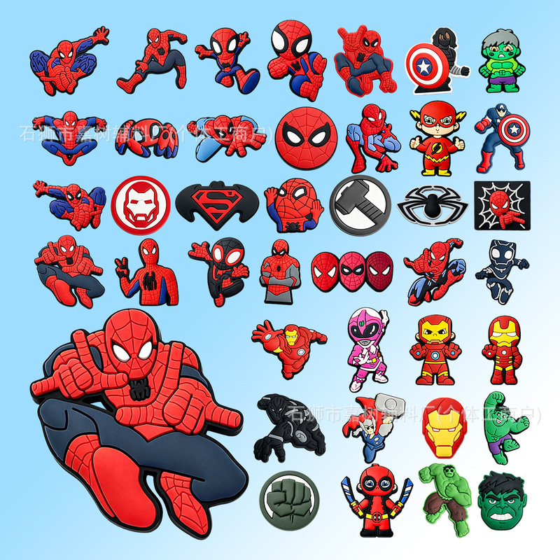Marvel Series Shoe Charms DIY Accessories Cartoon High-End Shoe Decorations Factory Direct in Stock