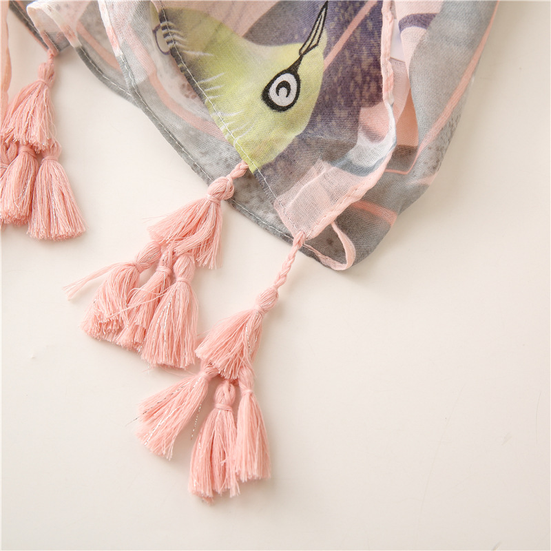 Printed Sunscreen Fashion Thin Gauze Scarf Wholesale Nihaojewelry display picture 9
