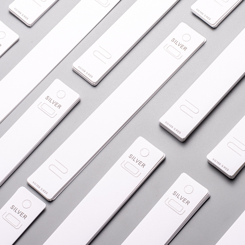 【現貨】100張/捆2.9*21cm 500g可定制飾品卡紙包裝925銀手鏈卡紙