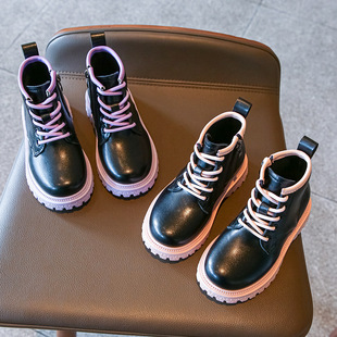 Children's Boots Spring and Autum New British Style Leather Boots Girls Fashion Small Boots Boys Baby Trendyy Kidsren's Shoes