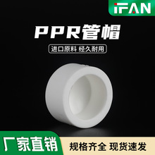 ppr水管配件热熔水管闷头堵帽4分6分给水ppr管件管帽封头现货批发