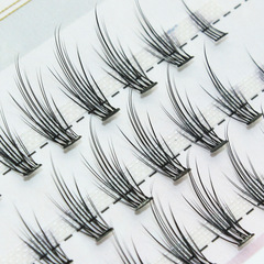 萌朔兒蒲公英朵毛網紅款分段式 單簇個人嫁接小惡魔假睫毛混合裝