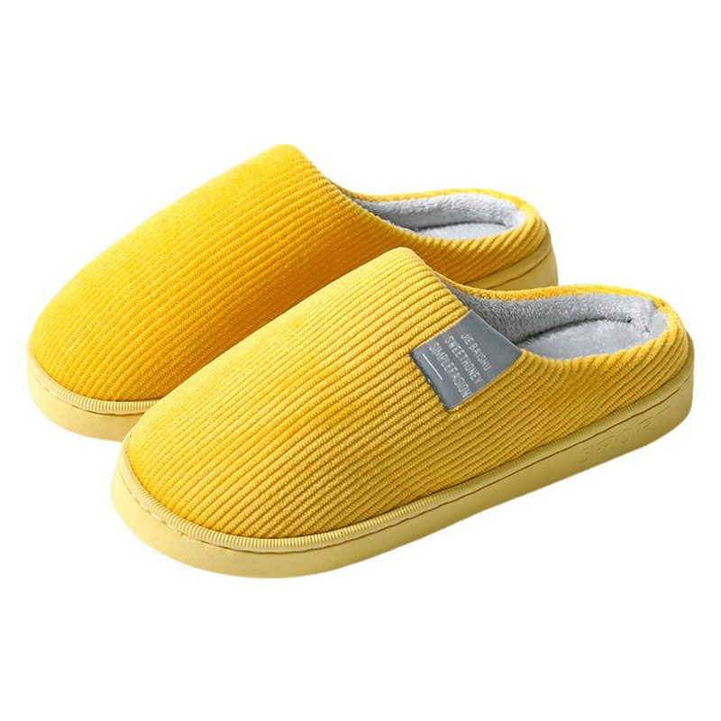 Классические вельветовые тапочки с боковыми полосками, парные, однотонные домашние тапочки, простые домашние тапочки для женщин, оптом.