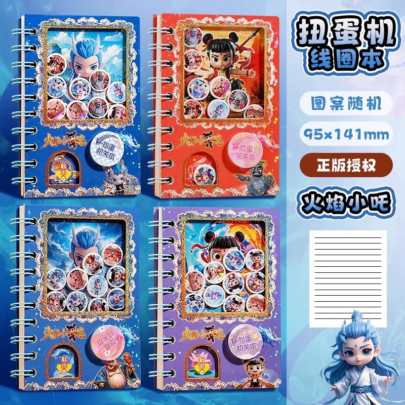外国貿易 LABUBU 漫画キャラクターシェイプ 100K パッド入りホットスタンピング学生ノートコイルブック