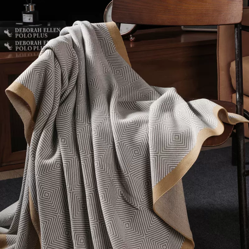 针织轻奢飞机头等舱航空毯空调毯办公室沙发午睡毛毯盖毯车载毯子