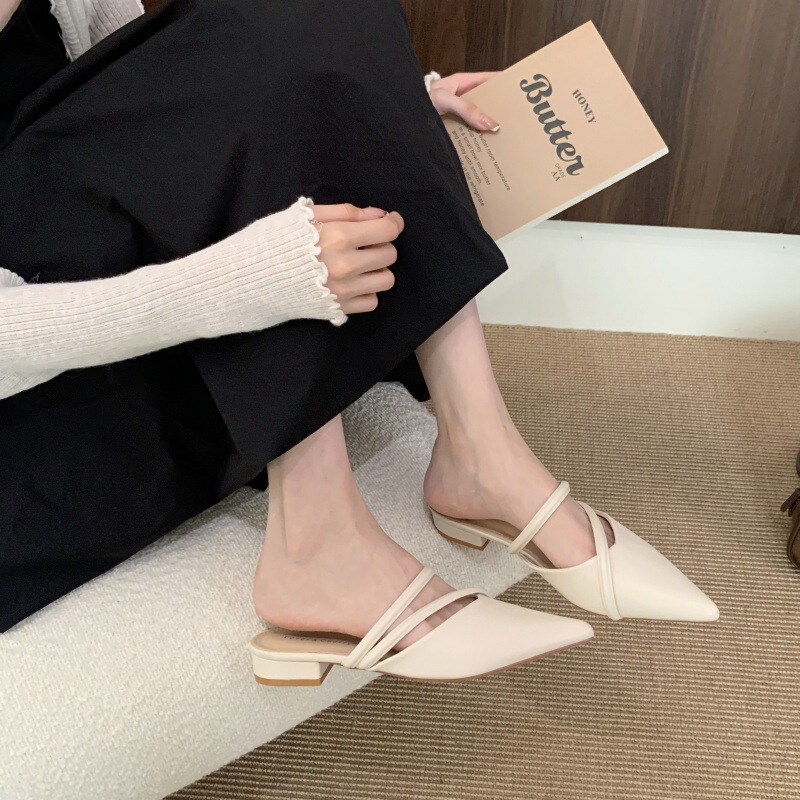 In-Stock Wholesale 2026 New Model Pointed-Toe Single-Strap Sandals for Women, Summer High-End High-Heeled Slippers for Outdoor Wear In-Stock Wholesale 2026 New Model Pointed-Toe Single-Strap Sandals for Women, Summer High-End High-Heeled Slippers for Outdoor Wear