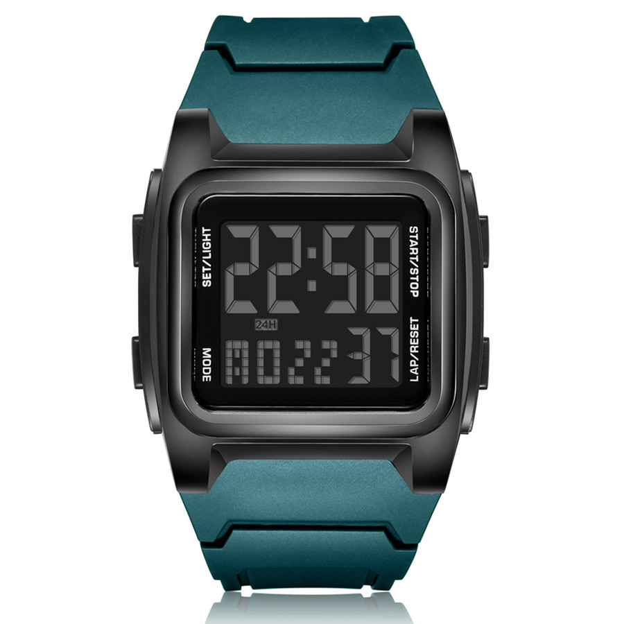 New Square Youth Hombres y mujeres de moda casual digital reloj deportivo multifunción alarma al aire libre cronómetro reloj electrónico