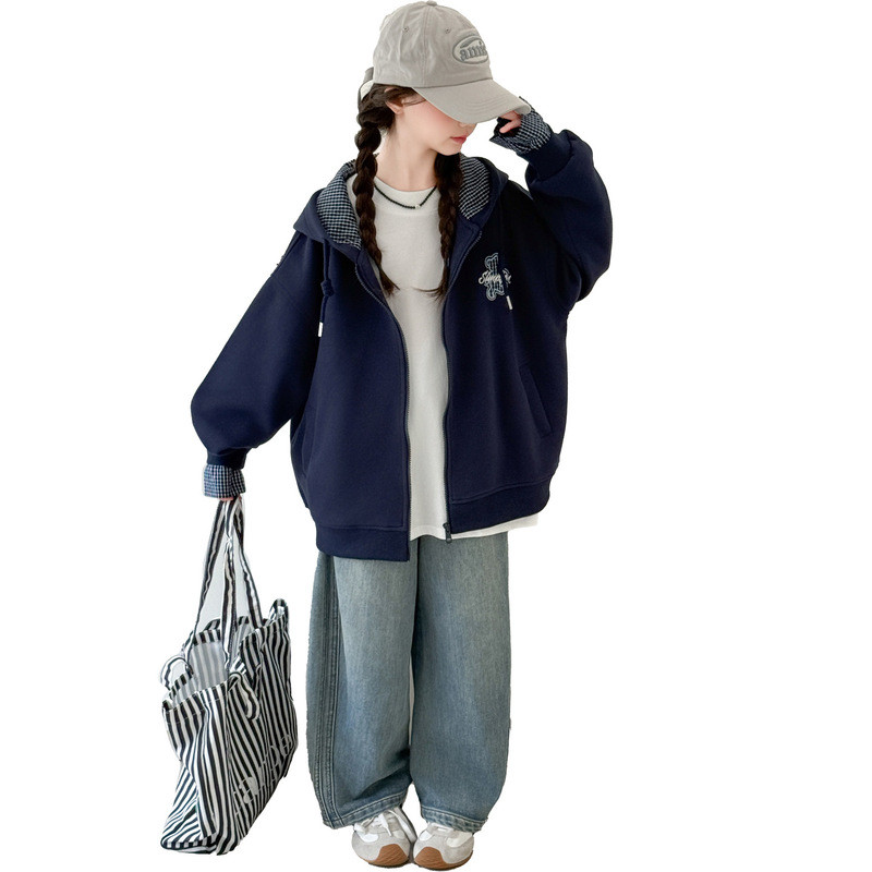 女童外套春秋款2025新款女孩儿童秋装时髦上衣女大童早秋卫衣开衫|undefined