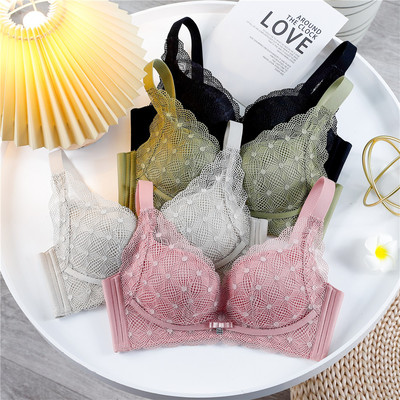 莫代尔养护内衣女小胸聚拢收副乳调整型胸罩无钢圈透气上托文胸厂|ms