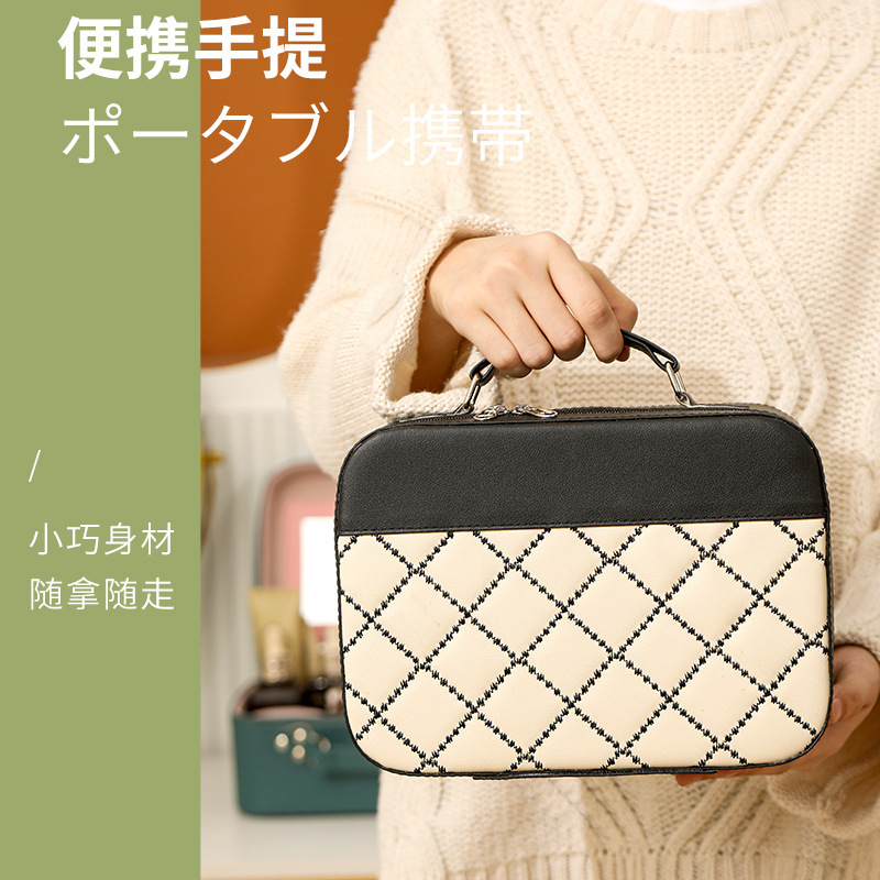 Nuevo regalo de mano caja cosmética festiva caja de almacenamiento portátil de gran capacidad para mujeres caja de tatuaje portátil multifuncional