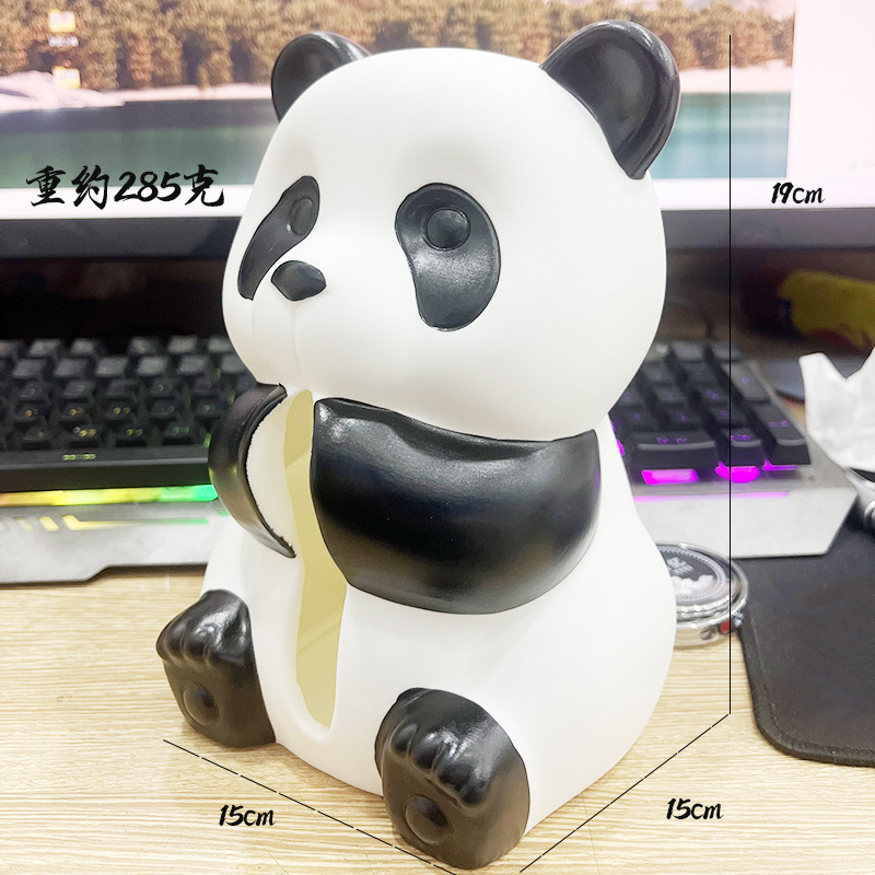 ビニール耐性パンダティッシュボックスかわいいクリエイティブリビングルームコーヒーテーブル装飾品ホームストレージレストランデスクトップ紙引き出し|undefined