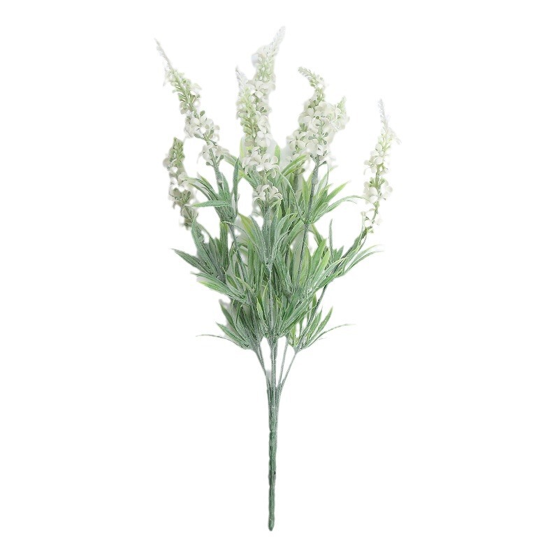 植毛ラベンダー造花プラスチックフラワー結婚式の装飾花パーティションフェンス鉢植えフラワーアレンジメントブーケ|undefined