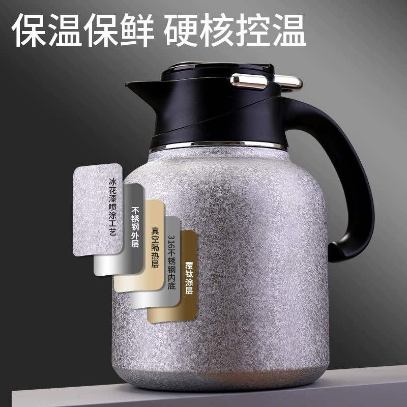 Smart capacious teapot stainless steel, pen