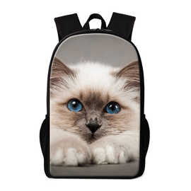 外贸简约双肩包中性休闲大容量旅行电脑背包潮流图片来图印花背包