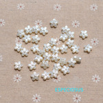 Белые бусины, аксессуар из жемчуга, серьги, 10мм, в цветочек