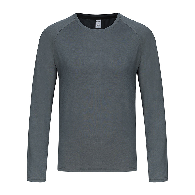 Correr ropa de secado rápido Camiseta de manga larga para hombres primavera y verano nuevo entrenamiento fitness mañana correr ropa deportiva Top baloncesto ropa de ciclismo