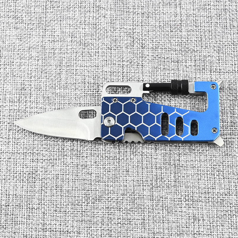 厂家直销多功能快挂挂扣钩 锋利小刀螺丝刀EDC野营装备户外小刀