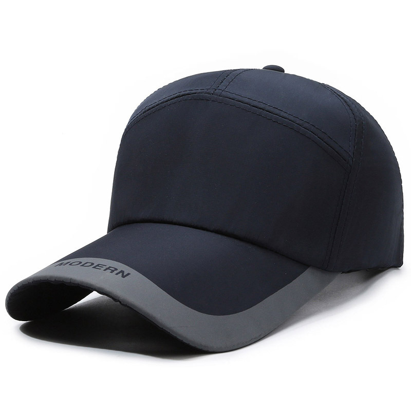 Herren Duckbill Simple Plain Baseball Anpassbare Werbekappe Erweiterte Krempe Outdoor Sonnenschutzhut_voghion.com