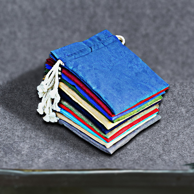 12*16首饰小布袋饰品收纳袋束口抽绳绒布袋文玩袋子小佛珠袋